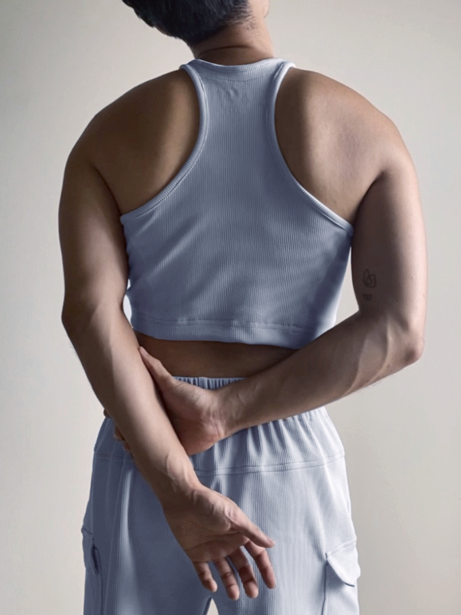 STEEL BLUE HARU CROP TOP