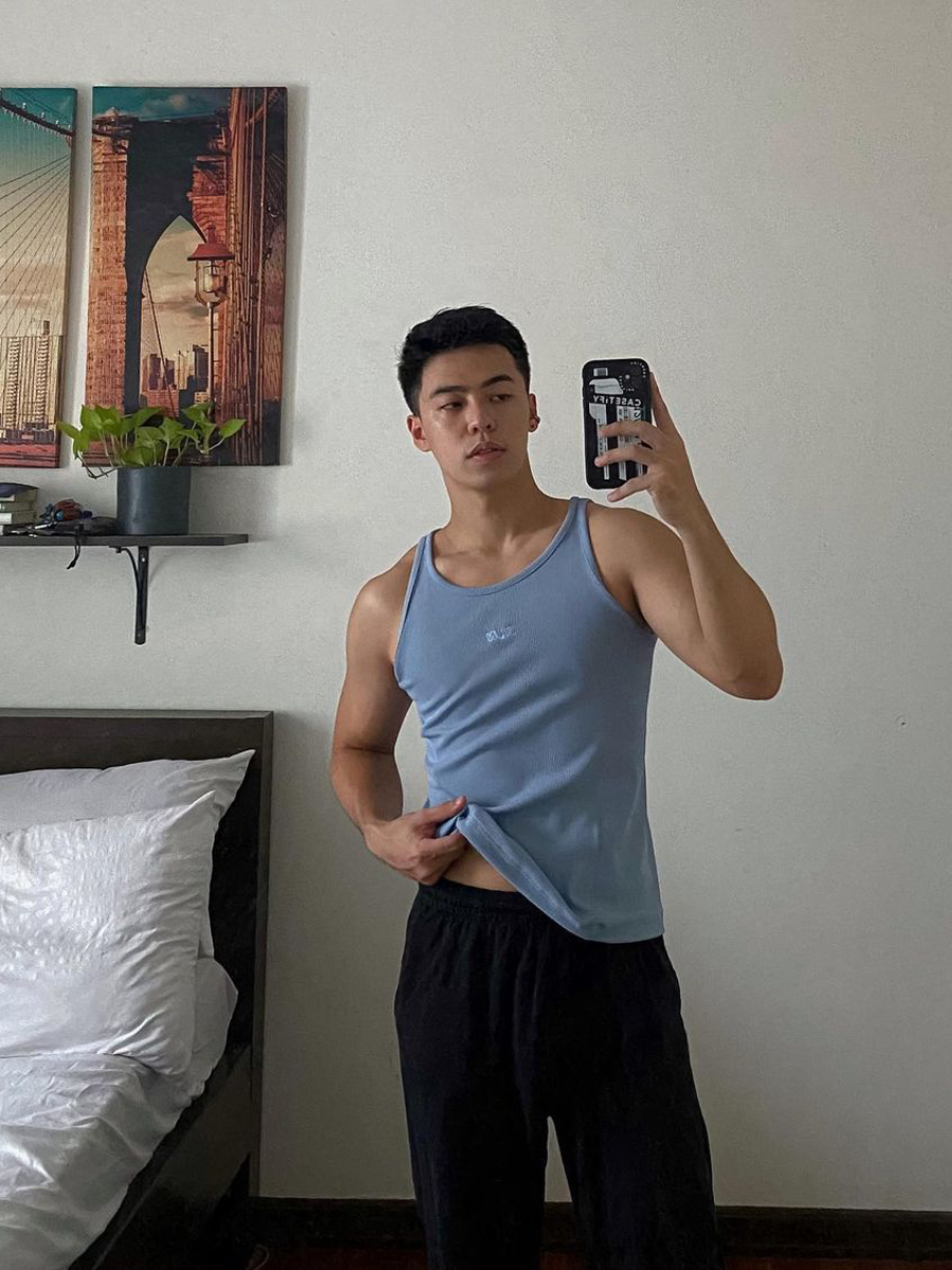 STEEL BLUE HARU TANK TOP