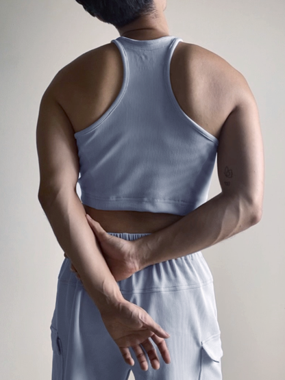 STEEL BLUE HARU CROP TOP